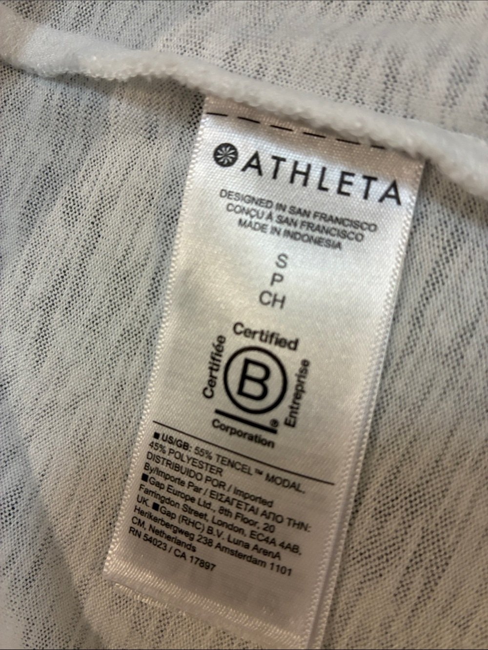 Athleta White Muscle Tank Tee Size Small - Picture 5 of 7